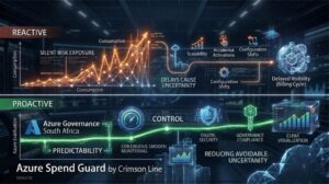 Infographic explaining Azure Governance South Africa and Crimson Line Spend Guard